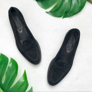 Tod’s black suede loafers
